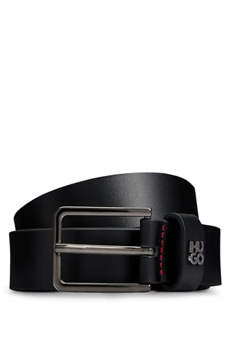 HUGO Herren Gael-Hu-Go_Sz30 Belt, Black1, 95 von HUGO