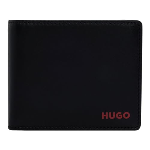 HUGO Herren Geldbörse Wallet Brieftasche Porte"mon"naie Subway Trifold, Farbe:Schwarz, Artikel:-002 Black/red von HUGO