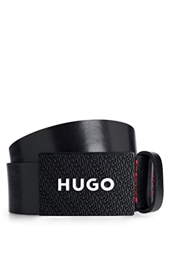 HUGO Herren Gilao-z_sz35 Gürtel, Black1, 95 EU von HUGO