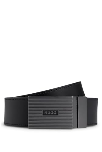 HUGO Herren Gilbert-soft Or35 Wendegürtel aus italienischem Leder mit Koppelschließe Schwarz002 Stck von HUGO
