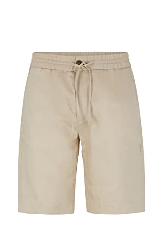 HUGO Herren Gyte232S Slim-Fit Shorts mit geradem Beinverlauf Hellbeige 46 von HUGO