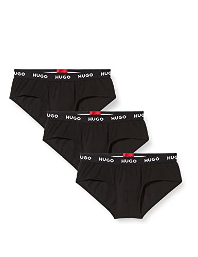 HUGO Herren Hipbrief Triple Pack Slip, New - Black1, XL EU von HUGO
