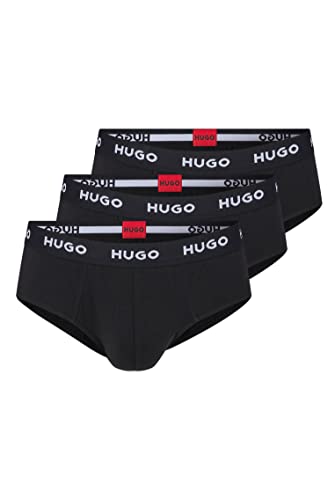 HUGO Herren Hipbrief Triple Pack Slip, New - Black1, XS EU von HUGO