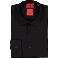 HUGO Herren Hemd schwarz Baumwoll-Stretch von HUGO