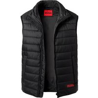 HUGO Herren Steppweste schwarz Mikrofaser unifarben von HUGO