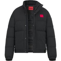 HUGO Herren Steppjacke schwarz Mikrofaser unifarben von HUGO