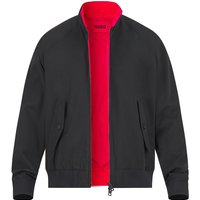 HUGO Herren Blouson schwarz Baumwolle unifarben von HUGO