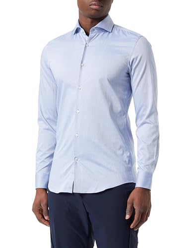 HUGO Herren Kason Shirt, Medium Blue420, 40 EU von HUGO