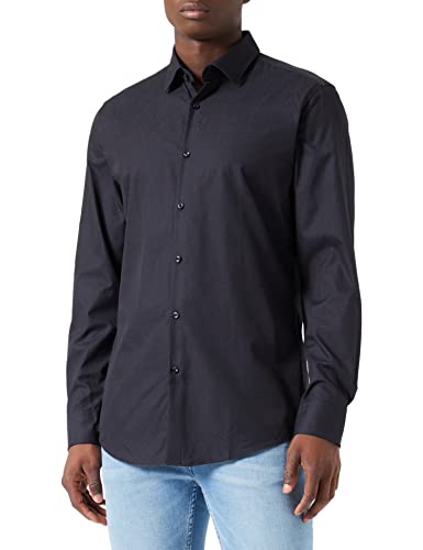 HUGO Herren Kenno Shirt, Black1, 40 EU von HUGO