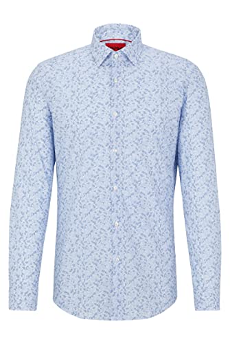 HUGO Herren Kenno Shirt, Light/Pastel Blue458, 43 EU von HUGO