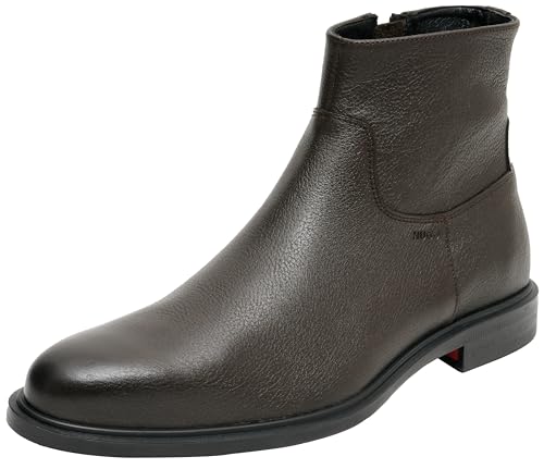 HUGO Herren Kerr_cheb_ltgr Zip_Boot, Dunkelbraun, 42 EU von HUGO