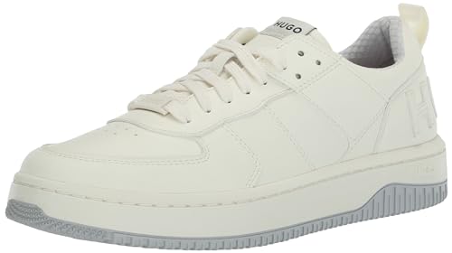 HUGO Herren Kilian Sporty Tonal Sneaker, natürliches weiß, 47 EU von HUGO