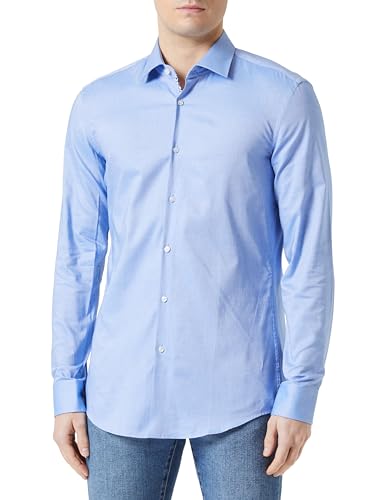 HUGO Herren Koey Shirt, Light/Pastel Blue459, 45 EU von HUGO