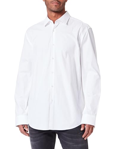 HUGO Herren Koey Shirt, Open White199, 44 EU von HUGO