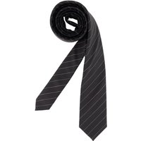 HUGO Herren Krawatte schwarz Woll-Stretch College-Streifen von HUGO