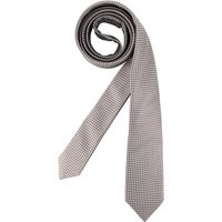 HUGO Herren Krawatte beige Seide gemustert von HUGO