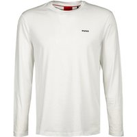 HUGO Herren Longsleeve weiß Baumwolle von HUGO