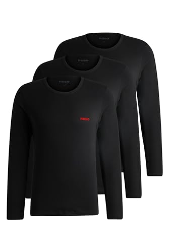 HUGO Herren Ls-Shirt Rn Triplet Longsleeve, Black1, XXL EU HUGO Herren Ls-Shirt Rn Triplet Longsleeve, Black1, XXL EU von HUGO