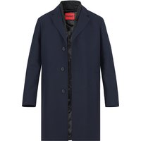HUGO Herren Mantel blau Wolle unifarben HUGO Herren Mantel blau Wolle unifarben von HUGO