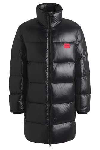 HUGO Herren Magnus2242 IN Wasserabweisende Daunenjacke mit Logo-Detail Schwarz001 L von HUGO