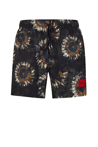 HUGO Herren Maks Fabric Swim_Short, Dark Green305, M EU von HUGO