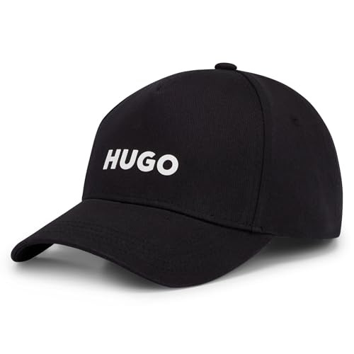 HUGO Herren Men-X 582-R Cap aus Baumwoll-Twill mit dreidimensionalem Logo Schwarz Stck von HUGO