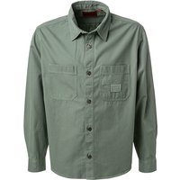 HUGO Herren Overshirt grün Baumwolle von HUGO