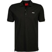 HUGO Herren Polo-Shirt schwarz Baumwoll-Piqué von HUGO