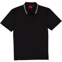 HUGO Herren Polo-Shirts schwarz Baumwoll-Jersey von HUGO