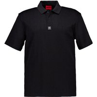 HUGO Herren Polo-Shirt schwarz Jersey von HUGO