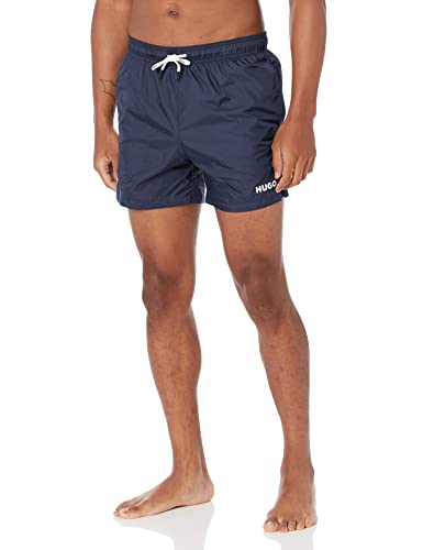 HUGO Herren Pop Logo Swim Trunks Badehose, Basic Navy, M von HUGO