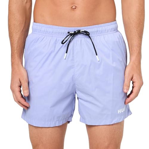 HUGO Herren Pop-Logo Badehose, Lila Basilikum, XXL von HUGO