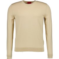 HUGO Herren Pullover beige Viskose unifarben von HUGO