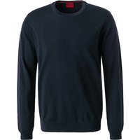 HUGO Herren Pullover blau unifarben HUGO Herren Pullover blau unifarben von HUGO