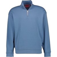 HUGO Herren Pullover blau unifarben von HUGO