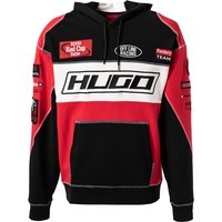 HUGO Herren Hoodie rot Logo und Motiv von HUGO
