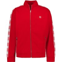 HUGO Herren Sweatjacke rot Baumwolle unifarben von HUGO