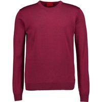 HUGO Herren Pullover rot Schurwolle unifarben von HUGO