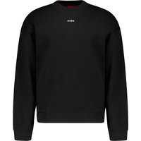 HUGO Herren Sweatshirt schwarz Baumwolle unifarben von HUGO