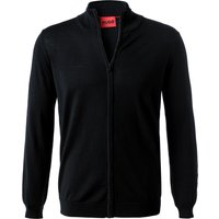 HUGO Herren Cardigan schwarz unifarben von HUGO