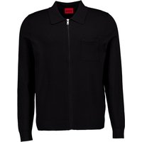 HUGO Herren Cardigan schwarz unifarben von HUGO