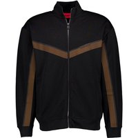 HUGO Herren Sweatjacke schwarz unifarben von HUGO
