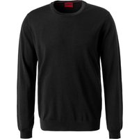 HUGO Herren Pullover schwarz unifarben von HUGO