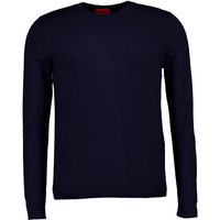 HUGO Herren Pullover blau unifarben von HUGO