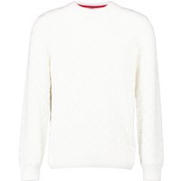 HUGO Herren Pullover weiß unifarben von HUGO