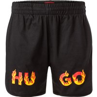 HUGO Herren Pyjamashorts schwarz Baumwolle unifarben HUGO Herren Pyjamashorts schwarz Baumwolle unifarben von HUGO