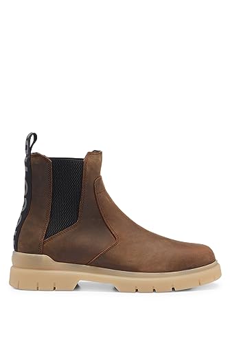 HUGO Herren Ryan_cheb_pplt Chelsea_Boot, Dunkelbraun, 44 EU von HUGO