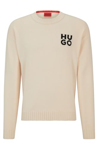 HUGO Herren San Cassio-l Knitted Sweater, Light Beige275, L EU HUGO Herren San Cassio-l Knitted Sweater, Light Beige275, L EU von HUGO