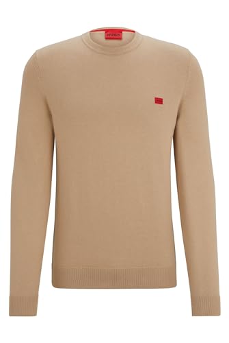 HUGO Herren San Cassius-c1 Knitted_Sweater, Medium Beige267, L EU von HUGO