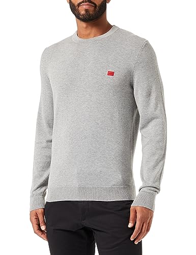 HUGO Herren San Cassius-c1 Knitted Sweater, Silver47, S EU von HUGO